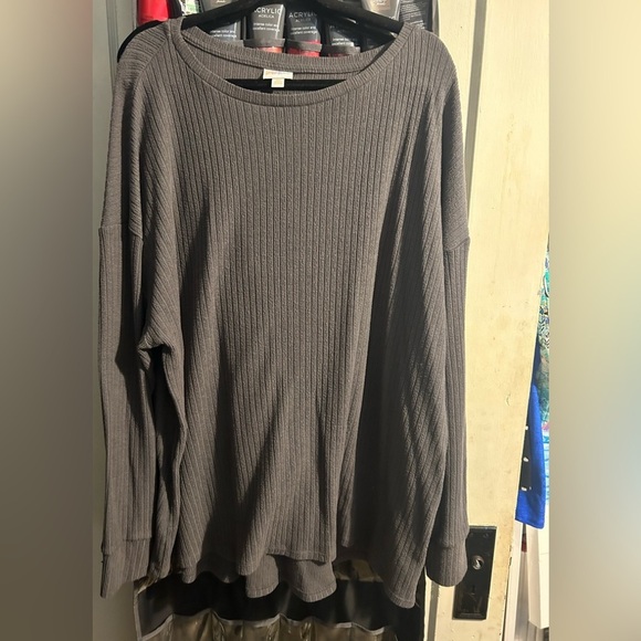 LuLaRoe Tops - LuLaRoe Gray Ribbed Top